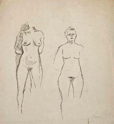 Mino Maccari, Nudes, Drawing, Mid 20th Century-ZCI-1781647