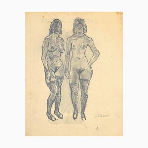 Mino Maccari, Nudes, Drawing, Mid 20th Century-ZCI-1781657