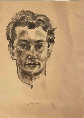 Mino Maccari, Portrait, Drawing, Mid-20th Century-ZCI-1788930