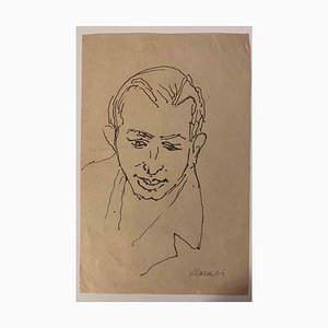 Mino Maccari, Portrait, Drawing, Mid-20th Century-ZCI-2025303