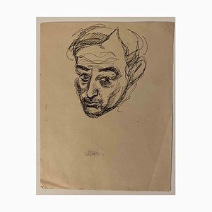 Mino Maccari, Portrait, Drawing, Mid-20th Century-ZCI-2025304