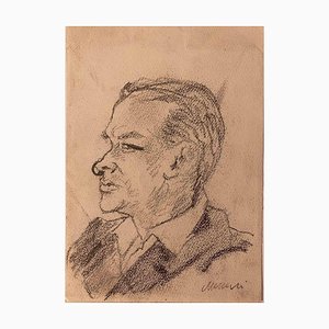 Mino Maccari, Profile, Drawing, Mid-20th Century-ZCI-2025301