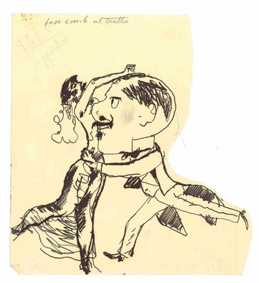 Mino Maccari, The Dance, Original Drawing, Mid-20th-Century-ZCI-1250826