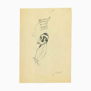 Mino Maccari, The Gentleman, lnk Drawing, 1950s-ZCI-1762261