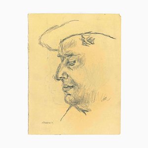 Mino Maccari, The Profile, Pen Drawing, 1950s-ZCI-1762273