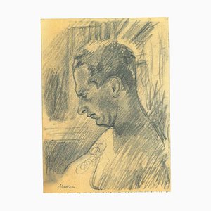 Mino Maccari, The Profile, Pencil Drawing, 1950s-ZCI-1762275