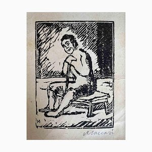 Mino Maccari, Waiting Man, Woodcut, 1926-ZCI-2029180