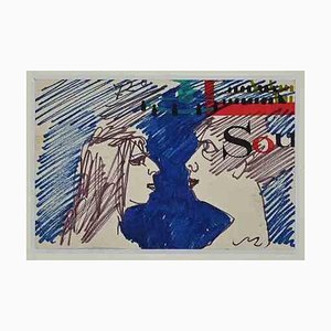 Mino Maccari, Women, Marker Drawing, Mid 20th Century-ZCI-1762022