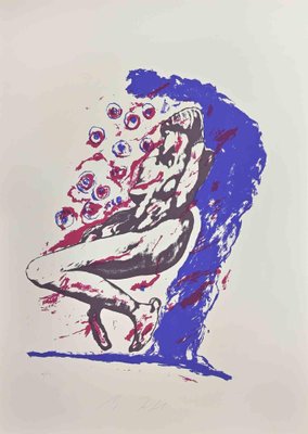 Mino Trafeli, Figure, Lithograph, 1980s-ZCI-2029784