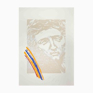 Mino Trafeli, Portrait, Lithograph, 1980s-ZCI-2029786