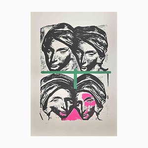 Mino Trafeli, Portraits, Lithograph, 1980s-ZCI-2029794