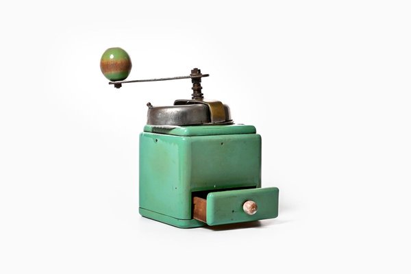 Mint Colored Manual Coffee Grinder, 1930s-HYJ-829645