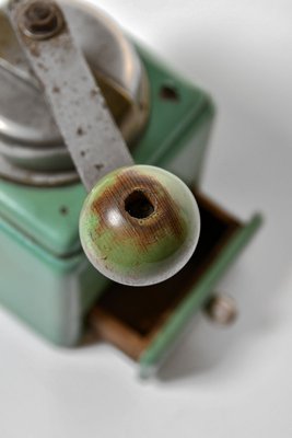 Mint Colored Manual Coffee Grinder, 1930s-HYJ-829645