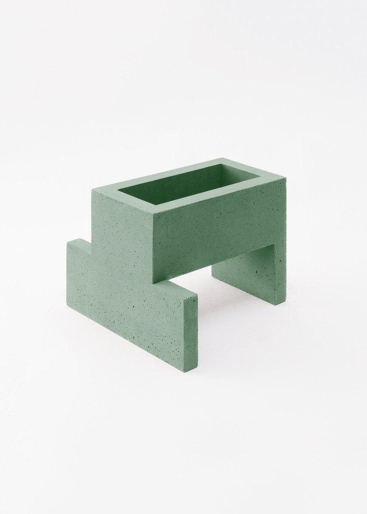 Mint Green Chandigarh III Vase by Paolo Giordano for I-and-I Collection