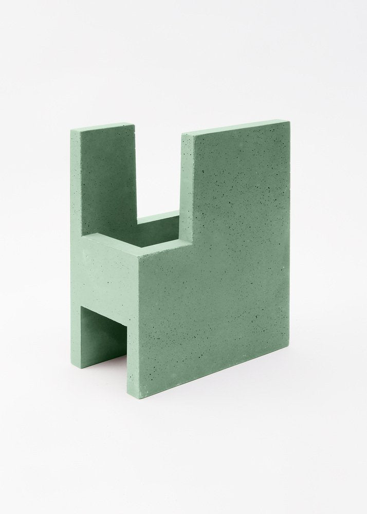 Mint Green Chandigarh IV Vase by Paolo Giordano for I-and-I Collection