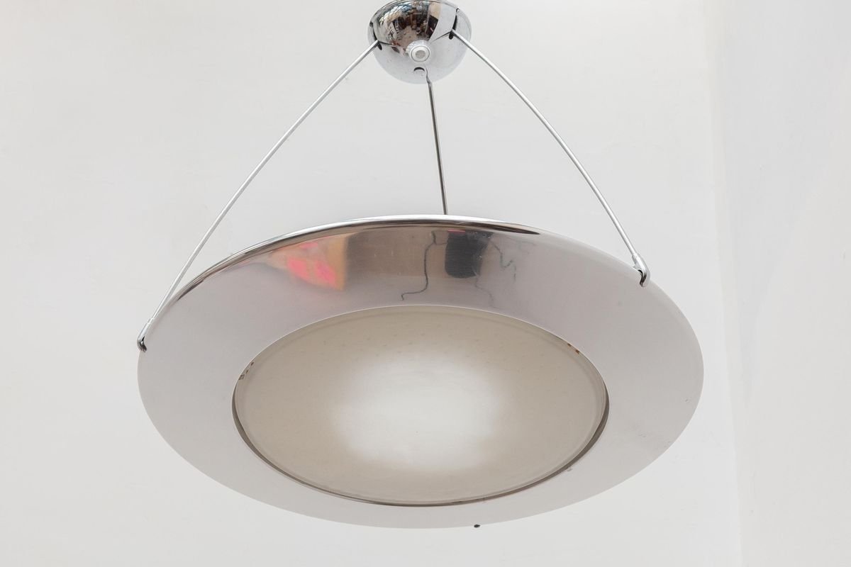 Mira C Chrome Disk Lamp by Ezio Didone