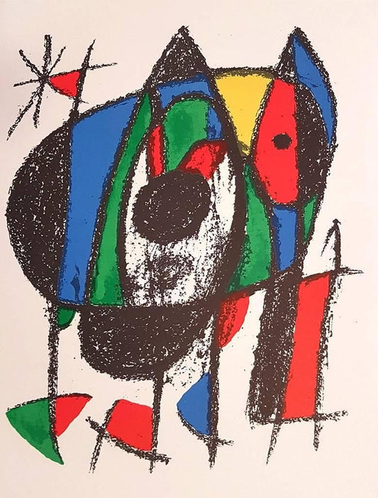 Mirò Lithographe II - Plate V 1975