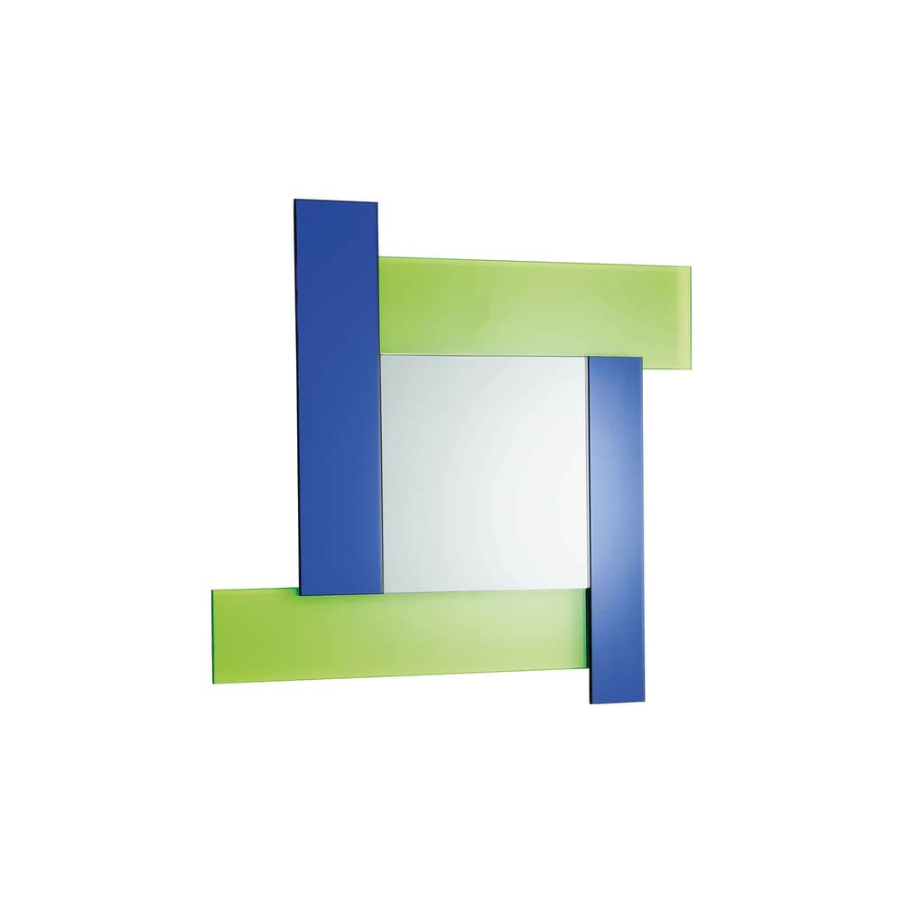 GLI SPECCHI DI DIONISO 2 - Square wall-mounted framed mirror