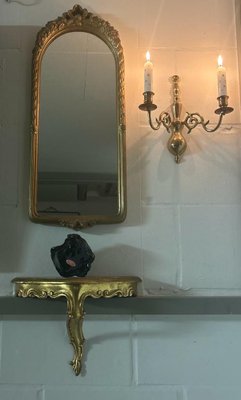 Mirror, Console, Candleholder and Obsidian, Set of 4-SZM-1771346