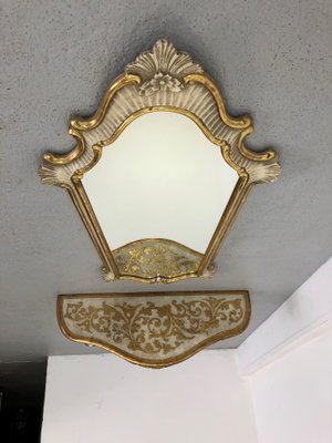 Mirror & Console Table, 1950s, Set of 2-JWH-1365942