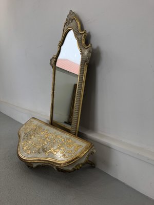 Mirror & Console Table, 1950s, Set of 2-JWH-1365942