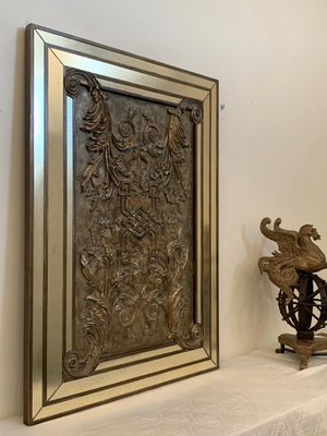 Mirror Framed Panel with Relief Decoration Elements-IJR-1393948