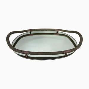 Mirror in Brass and Copper Tray from Fontana Arte, 1938-FF-2021844