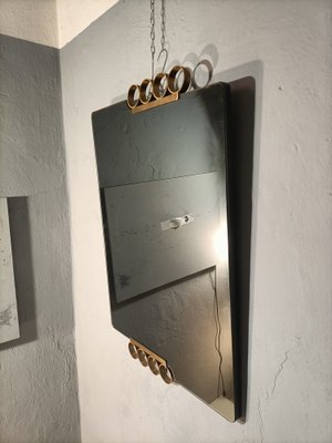 Mirror in Brass with Decorative Volutes by Adalberto Caraceni for Modernindustria, 1960s-OHK-1722222