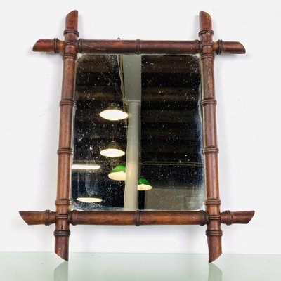 Mirror in Faux Bamboo Frame, 1890s-LCQ-1475665