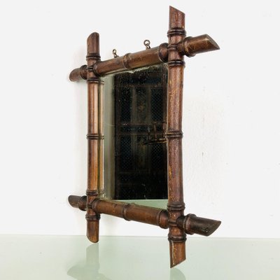 Mirror in Faux Bamboo Frame, 1890s-LCQ-1475666