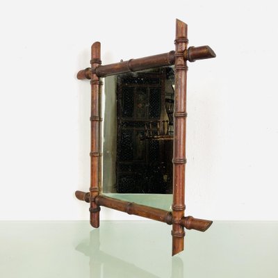 Mirror in Faux Bamboo Frame, 1890s-LCQ-1475665