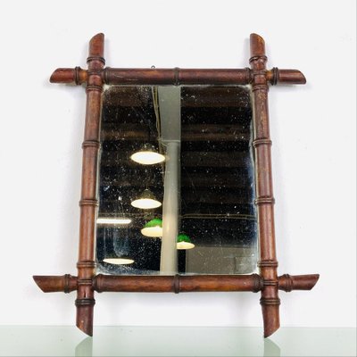 Mirror in Faux Bamboo Frame, 1890s-LCQ-1475665