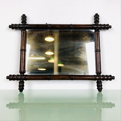 Mirror in Faux Bamboo Frame, 1890s-LCQ-1475683