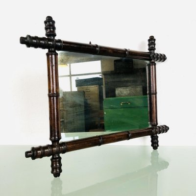 Mirror in Faux Bamboo Frame, 1890s-LCQ-1475683