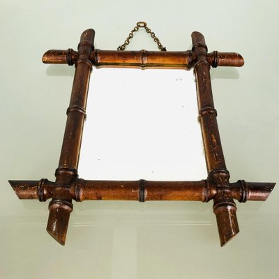 Mirror in Faux Bamboo Frame, 1890s-LCQ-1475666