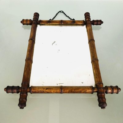 Mirror in Faux Bamboo Frame, 1890s-LCQ-1475682