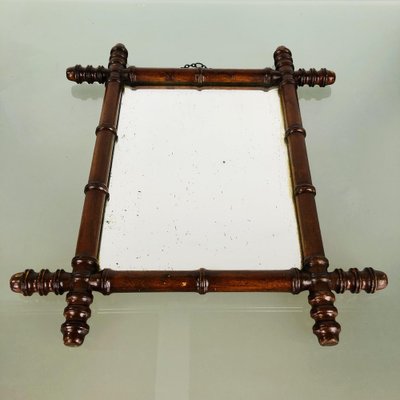 Mirror in Faux Bamboo Frame, 1890s-LCQ-1475664