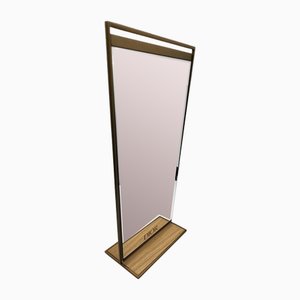 Mirror in Golden Metal and Wooden Base from Christian Dior-QCI-1756500