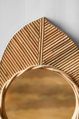 Mirror in Rattan from Vivai del Sud, Italy, 1970s-MNF-1704712