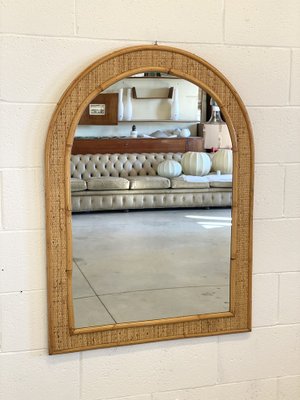 Mirror in Wicker and Bamboo, 1970s-NPC-1768998