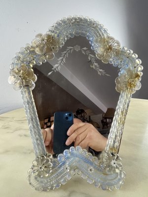 Mirror Mid-Century Venetian Murano Glass Mirror, 1960s-YST-1821124