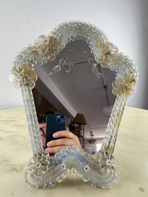 Mirror Mid-Century Venetian Murano Glass Mirror, 1960s-YST-1821124