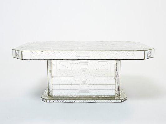 Mirror Mosaic Coffee Table by Daniel Clement, 1970s-YJA-1399031