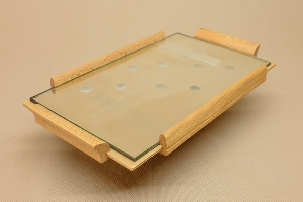 Mirror Tray from VEB Glasveredelung Görlitz, 1950s-YGX-588626