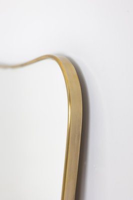 Mirror with a Gilded Brass Rod, 1970s-CEJ-2027328