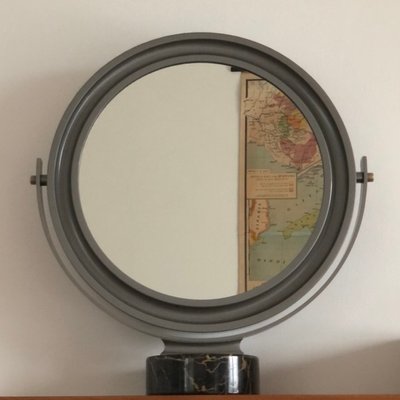 Mirror with Black Marble Base by Sergio Mazza for Artemide-MOH-912533