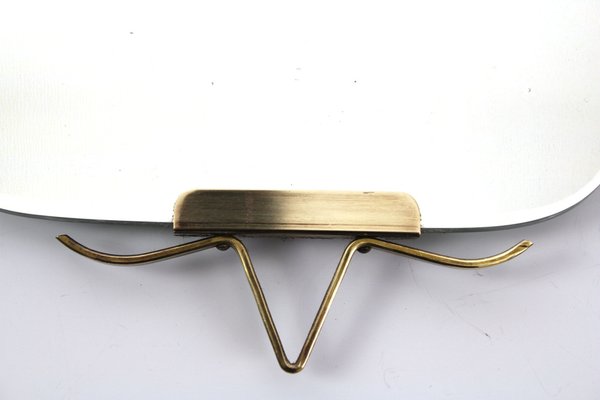 Mirror with Brass Crown, 1950s-ZWH-1813732