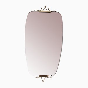 Mirror with Brass Crown, 1950s-ZWH-1813732