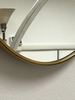 Mirror with Frame and Brass Motif, 1950s-JHL-1797394