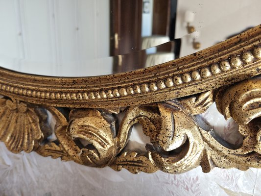 Mirror with Gilt Wood Frame, Italy, 1950s-ZUW-1799543